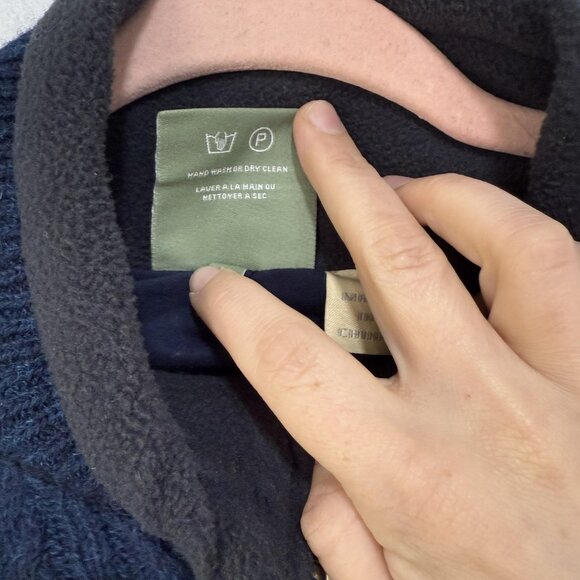Aran Woollen Hills Sweater Mens Large Full Zip Fleece Lined Wool Jacket - Picture 8 of 11